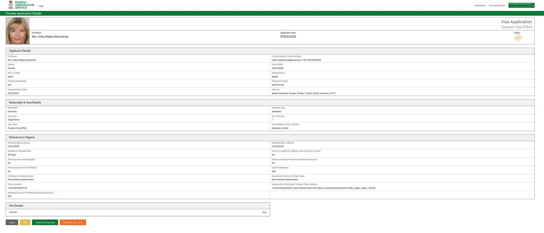 NIS Website Review Details